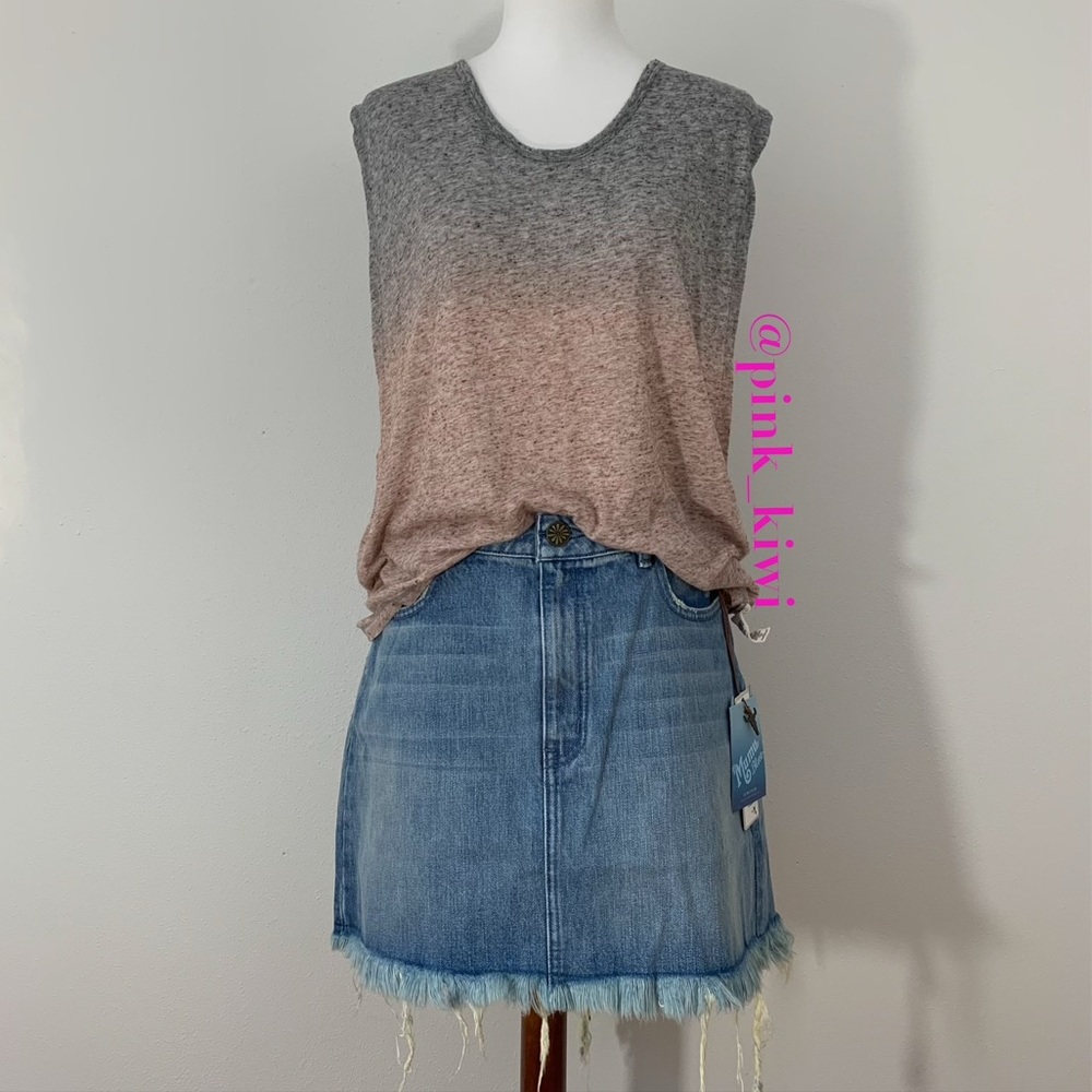 Show Me Your Mumu Atlanta A Line Denim Skirt Size:  28 - Picture 2 of 11